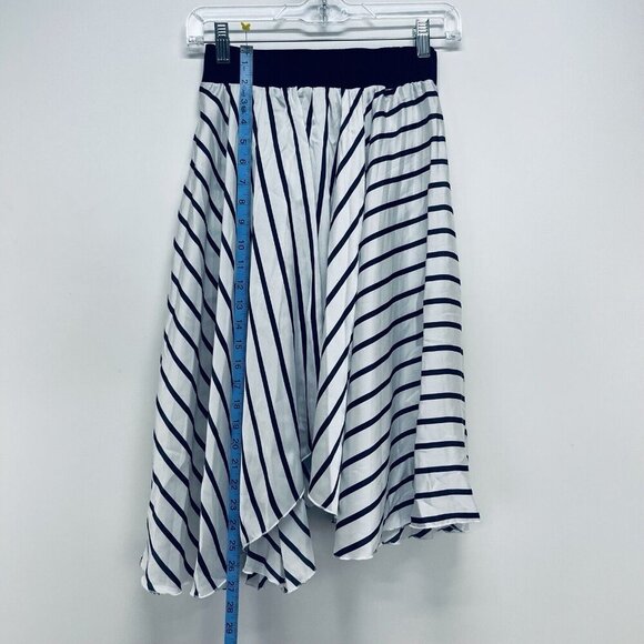 Zara Collection Skirts Size S Women’s Pleated Striped White/Black Pull On - Picture 3 of 9